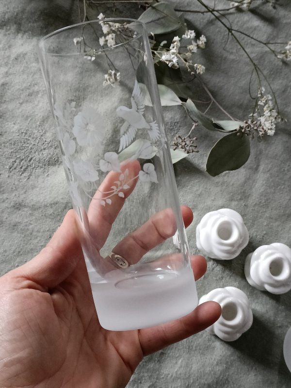 Verres à orangeade en cristal de Bohême taillé